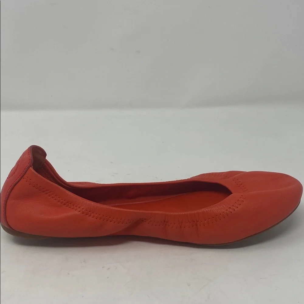 Tory Burch Orange Ballet Flat Slip-On Shoes